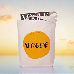 New Beginnings Vogue Tote Salvador Dali Logo Canvas Yellow